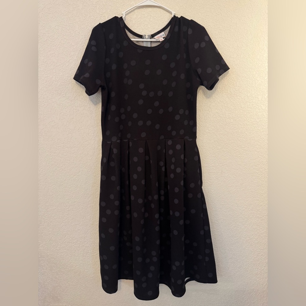 Lularoe polka dot flared dress sz XL